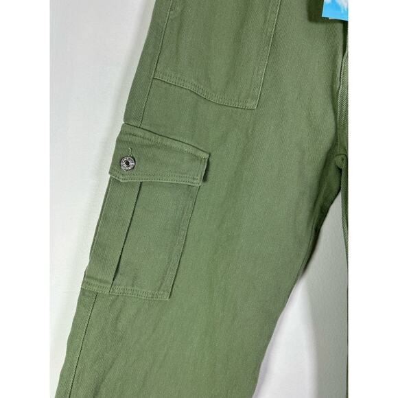 Cider Alessia Green Cargo Jeans L NWT - Picture 3 of 9